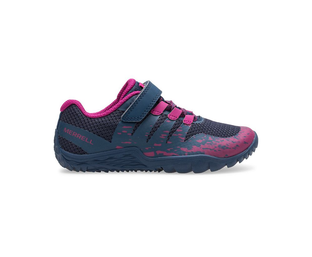 Merrell Sneakers Navy/Pink - Trail Glove 5 A/C - Kids 35LBHTDUY